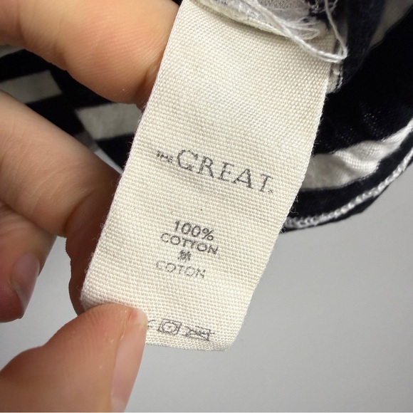 The Great Striped Flower Embroidered Cotton Tee - Picture 5 of 5